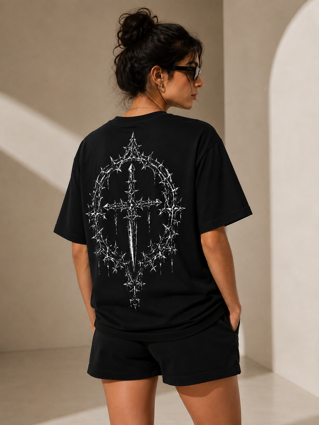 black oversized tshirt